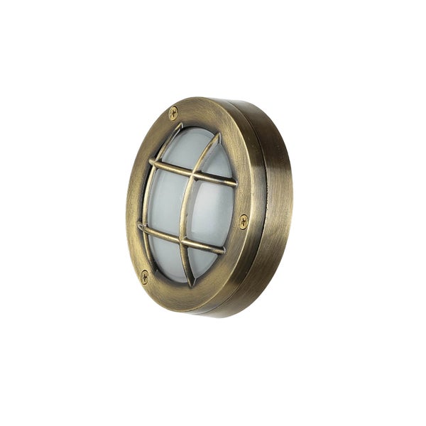 Runde Wandleuchte mit Schutzgitter