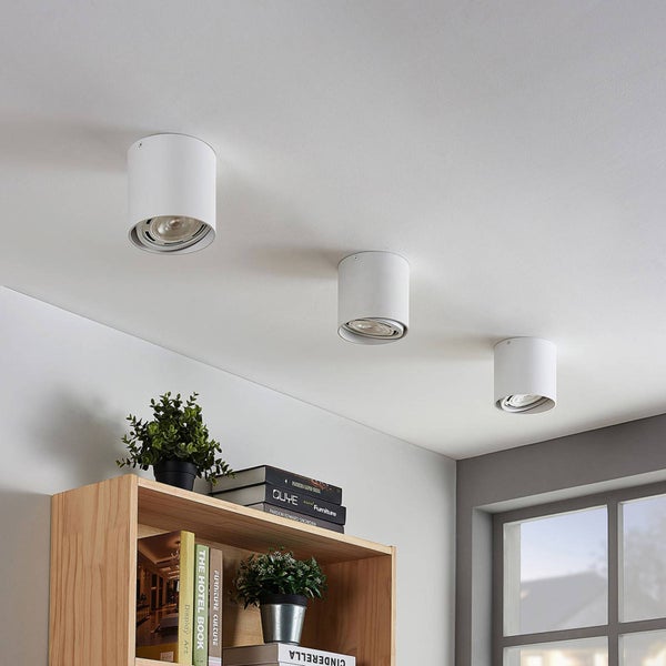 Arcchio Strahler Mabel (Modern) in Weiß aus Aluminium (1 flammig, GU10) - Deckenlampe Deckenleuchte Lampe Spot Küchenleuchte