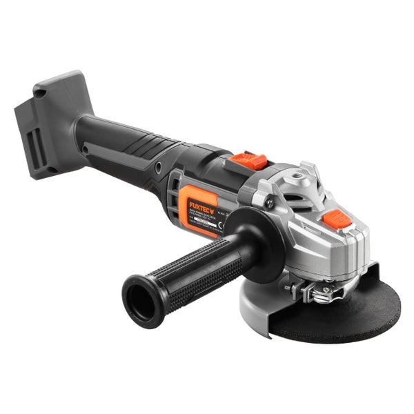 Fuxtec Akku-Winkelschleifer 20 Volt mit Zusatzhandgriff und Schutzhaube.