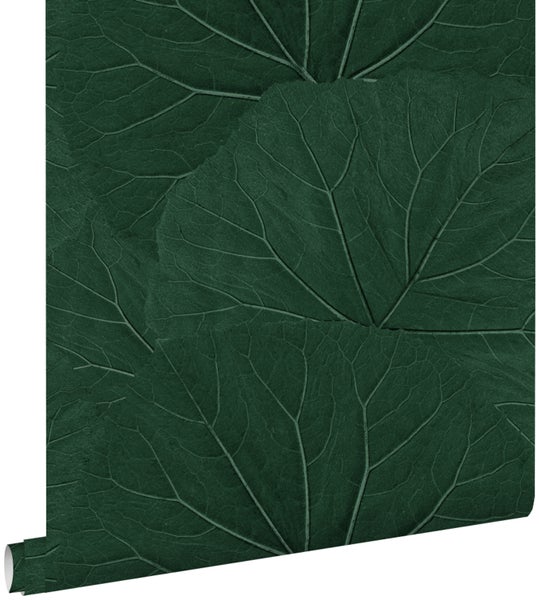 ESTAhome Tapete große Blätter Emeraldgrün - 0,53 x 10,05 m - 138997