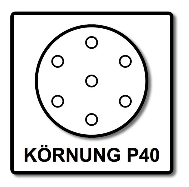 Festool STF D225/128 Schleifscheibe Granat P40 225 mm 100 Stk. ( 4x 205653 ) für Langhalsschleifer PLANEX