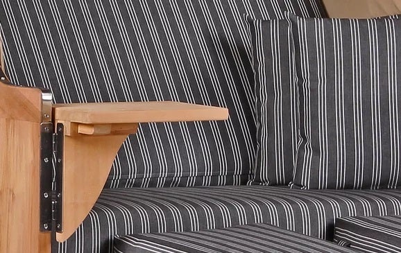 Strandkorb Nordstrand Teak PE grey Dessin 500