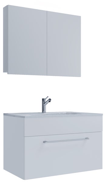 3-tlg. Waschplatz Waschtisch Badinos Schublade SC
