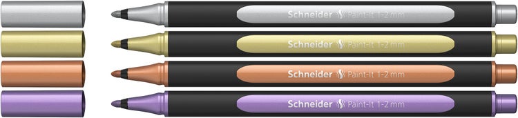 Schneider Metallicliner 020 Paint-It 1-2 mm, 4er Set