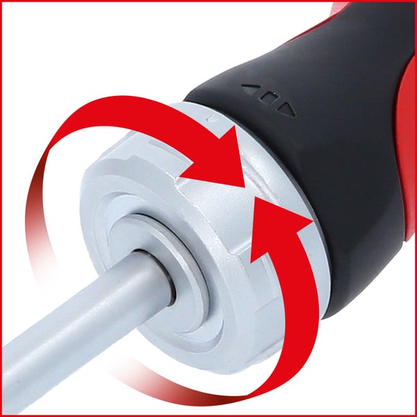 Bit-Schraubendreher mit mehreren Bits und Pfeilen