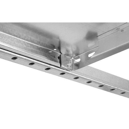 PROREGAL Eckregal  Stecksystem T-Profil HxBxT 200 x 100 x 40 cm 5 Ebenen Traglast 124 kg Verzinkt