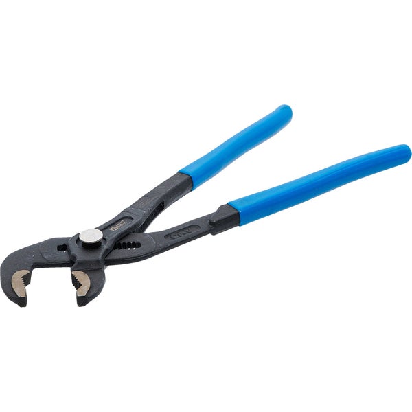 Rohrzange mit blauen Griffen