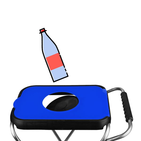 BigDean Müllsackständer SwingFix BLAU 120L - Müllbeutelhalter Blauer Gelber Sack Ständer Mülleimer Müllbeutelständer Müllsackhalter mit Rollen & Flascheneinwurf