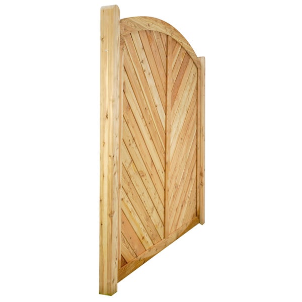 Holzzaun mit Bogen und Pfosten