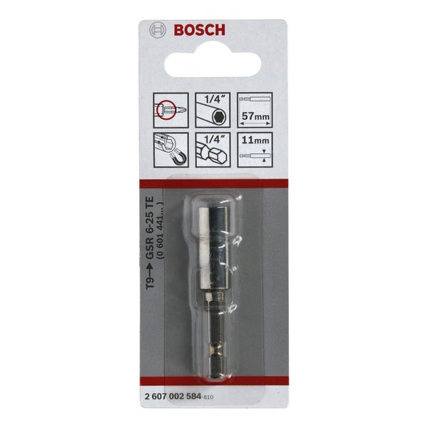 Bosch Universalhalter, 1/4, 57 mm, 11 mm, (in Verbindung mit Tiefenanschlag T9) - 2607002584