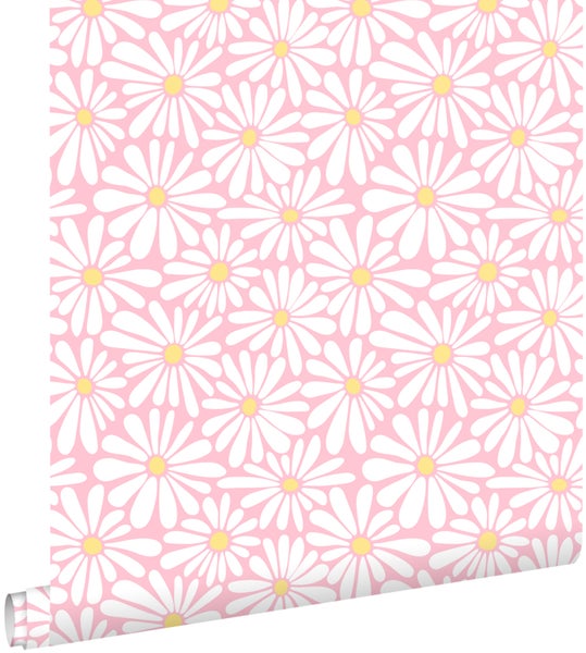 Tapetenrolle mit Gänseblümchenmuster