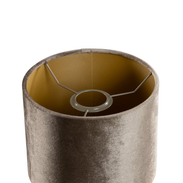 Samtlampenschirm Bronze mit goldener Innenseite 18/18/14