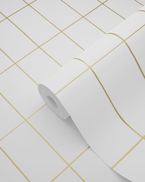 Tapetenrolle mit grafischem Karomuster