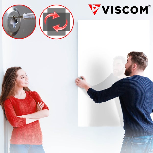 Design Glasmagnettafel MIO - stylisches Glasboard für Zuhause und im Büro - Glastafel beschreibbar und magnetisch - 90x120 cm Weiß
