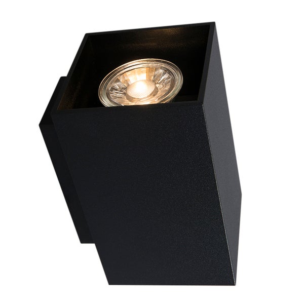 Schwarze Wandleuchte mit Leuchtmittel