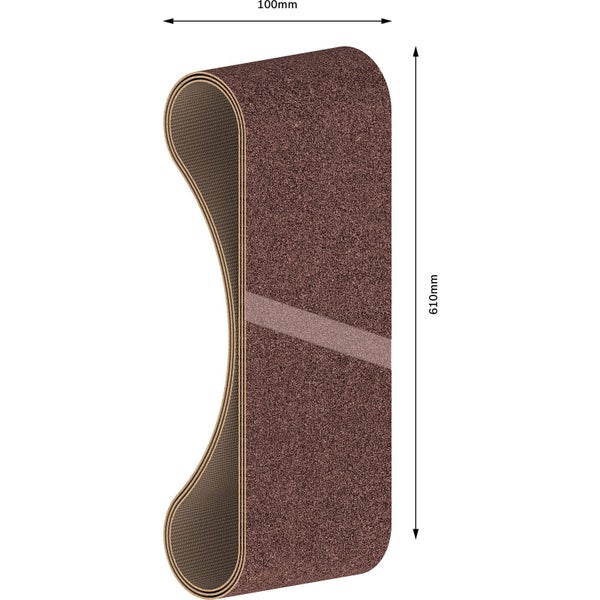 Bosch Schleifband-Set, Körnung P120, 100x610mm, 3 Stück