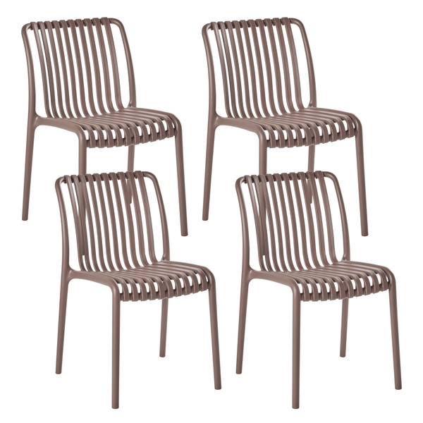 Vier Gartenstühle aus Kunststoff