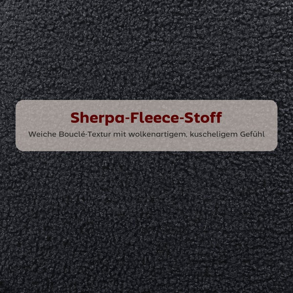 Sherpa Fleece Stoff mit weicher Bouclé Textur