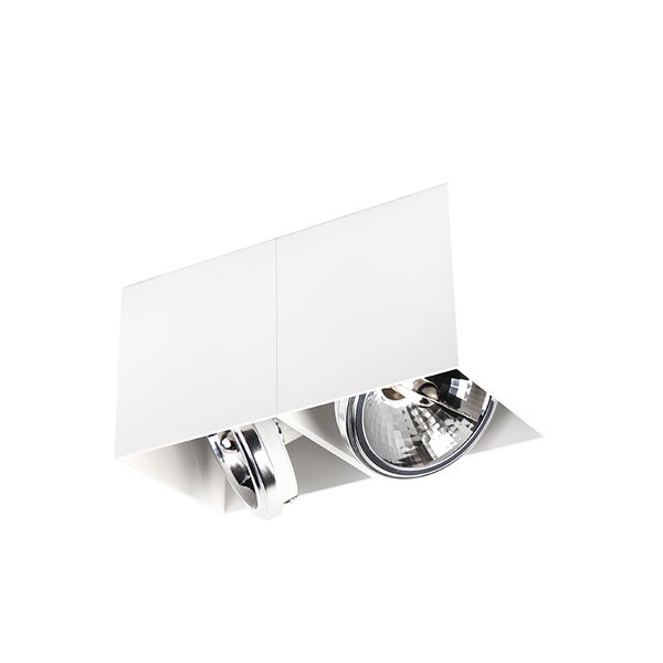 Doppelte Deckeneinbauleuchte mit zwei Lampen