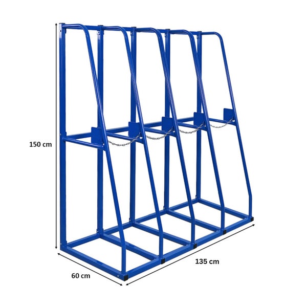 PROREGAL Vertikalregal RHINO Komplettregal HxBxT 150x135x60cm Blau