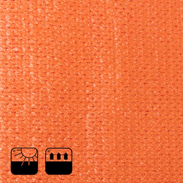 FLOORDIREKT Balkonsichtschutz - Einfarbig - Orange - Witterungsbeständig - 90 x 500 cm