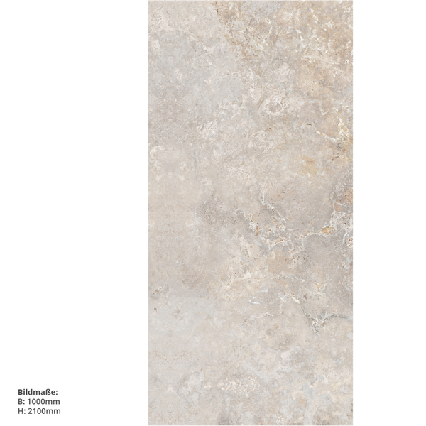 Naturstein, 100x210cm, fugenlose Wandpaneele aus Alu-Verbund 3mm, Duschrückwand