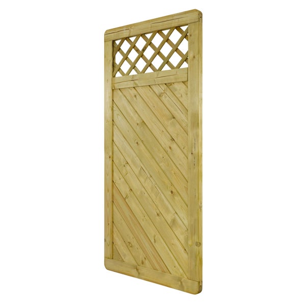 Holzzaunfeld mit Rautenmuster für den Garten