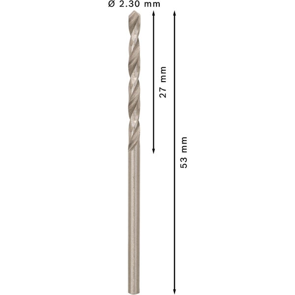 Bosch PRO Metal HSS-G Spiralbohrer 2,3 x 27 x 53 mm - 2608585476