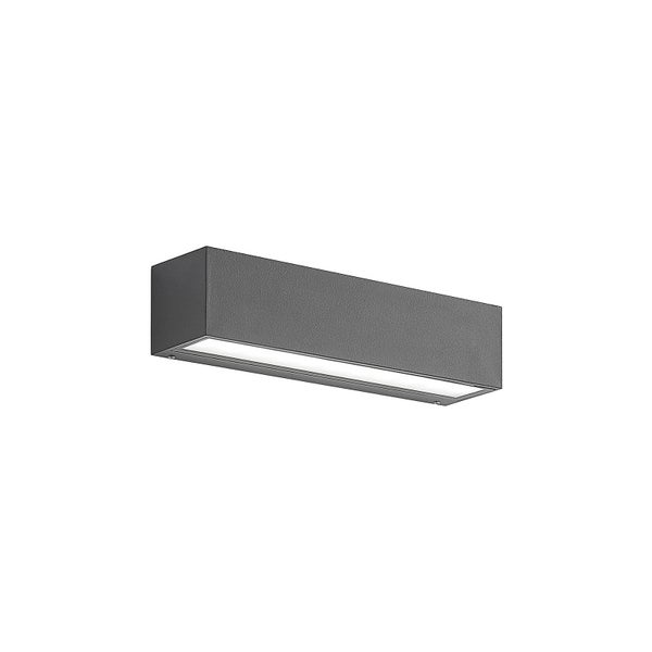 Lucande LED Wandleuchte außen Lengo (Modern) in Schwarz aus Aluminium (1 flammig, ) - Außenwandleuchten Wandlampe Led Außenlampe Outdoor für Außenwand/Hauswand Haus Terrasse &