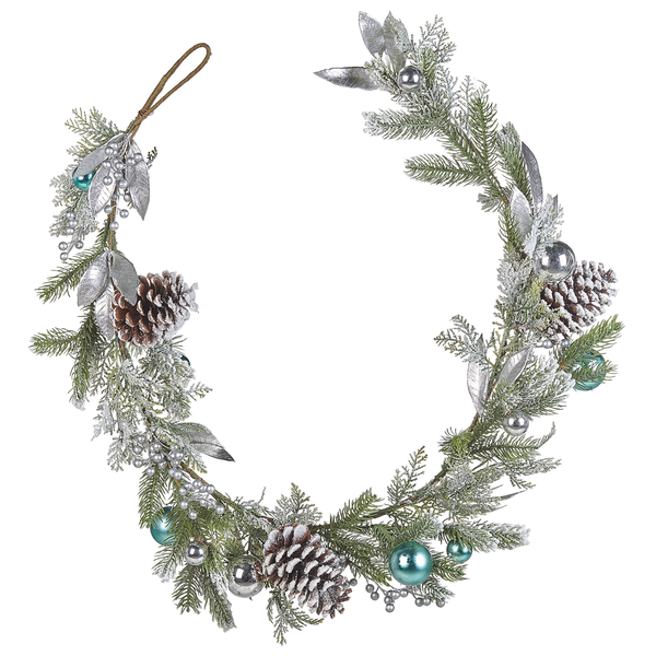 Weihnachtsgirlande LLEIDA 150 cm Silber