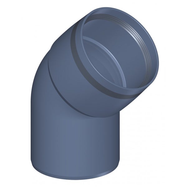 Abwasserrohr-Bogen 45 Grad aus Kunststoff.
