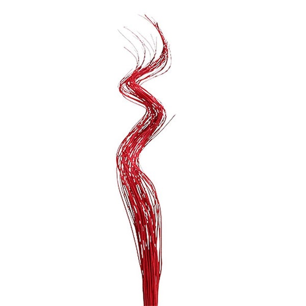 Rote dekorative Ting Ting Zweige, spiralförmig gebündelt für Vasenfüllung.