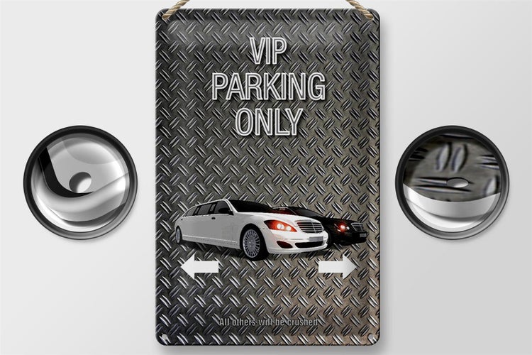 Blechschild Spruch 20x30cm Parken VIP parking only