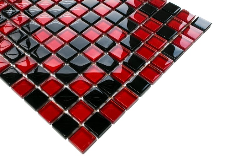 Glasmosaik auf Netz für Bad und Küche 30cm x 30cm  - Milan