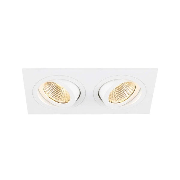 LED Deckeneinbauleuchte New Tria in Weiß 2x 13,6W 1220lm