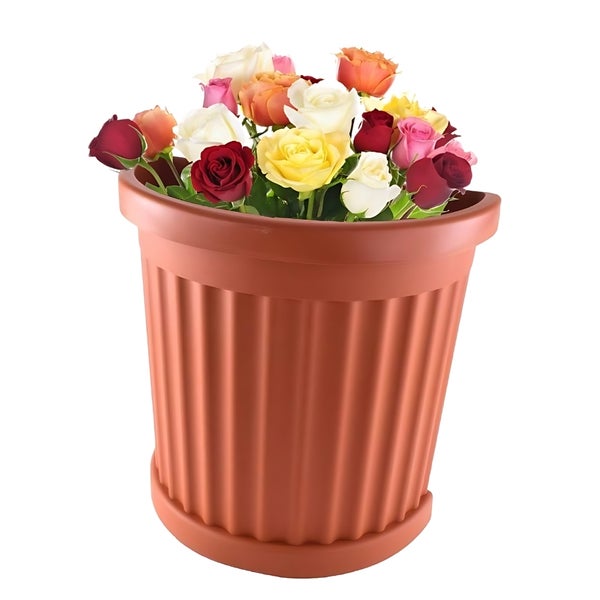 Pflanzkübel Halbrund direkt an der Wand Pflanzkübel Groß Außen Blumenkübel Outdoor Pflanztopf Pflanzkasten Blumentopf terracotta