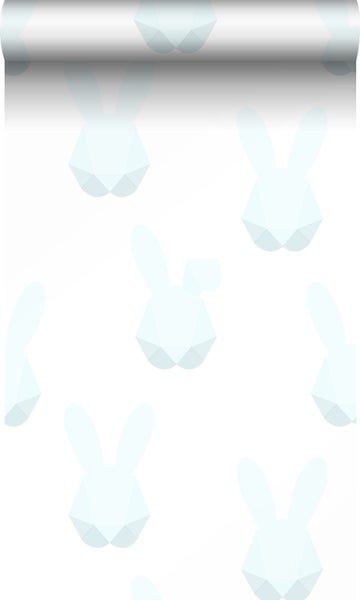 Origin Wallcoverings Tapete Origami Kaninchen Pastellblau - 53 cm x 10.05 m - 347488