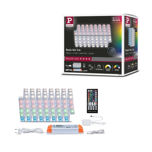 LED-Streifen Set mit Netzteil und Fernbedienung