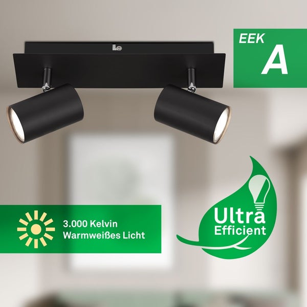 EEK A Deckenstrahler Deckenleuchte Deckenlampe Wohnzimmer Schwenkbar Flurlampe