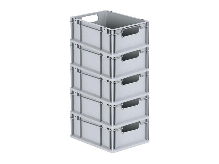 PROREGAL Spar Set 5x Eurobox Nextgen Economy Griffe Offen HxBxT 17 x 30 x 40 cm 16 Liter Eurobehälter Transportbox Transportbehälter