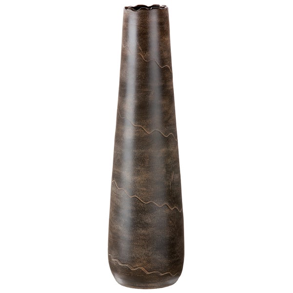 Vase GILDE Höhe 70 cm braun Keramik