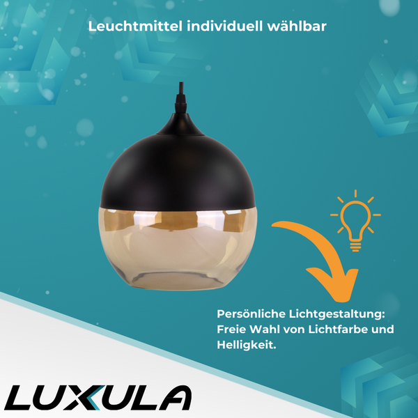 Pendelleuchte mit individueller Leuchtmittelwahl