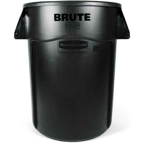 PROREGAL Rubbermaid Brute Runde Mehrzwecktonne Mit Belüftungskanälen 166,5 Liter HxBxT 79,6 x 71,7 x 61,2 cm Aus Kunststoff Schwarz