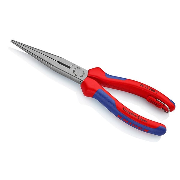 Knipex Flachrundzange mit Schneide und Sicherungsöse - 2612200T