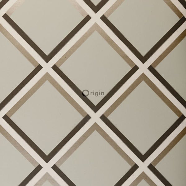 Origin Wallcoverings Tapete geometrisches Motiv Grau - 52 cm x 10.05 m - 307132