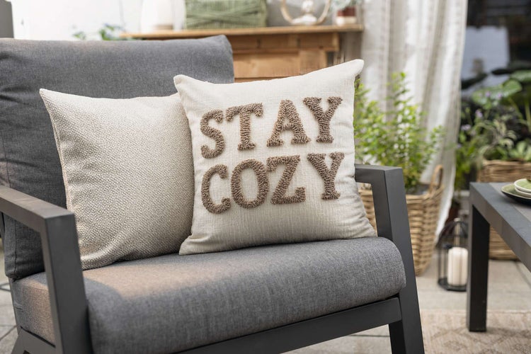 FRANK FLECHTWAREN | Kissenhülle Cozy, POLYESTER, 45 x 45 cm