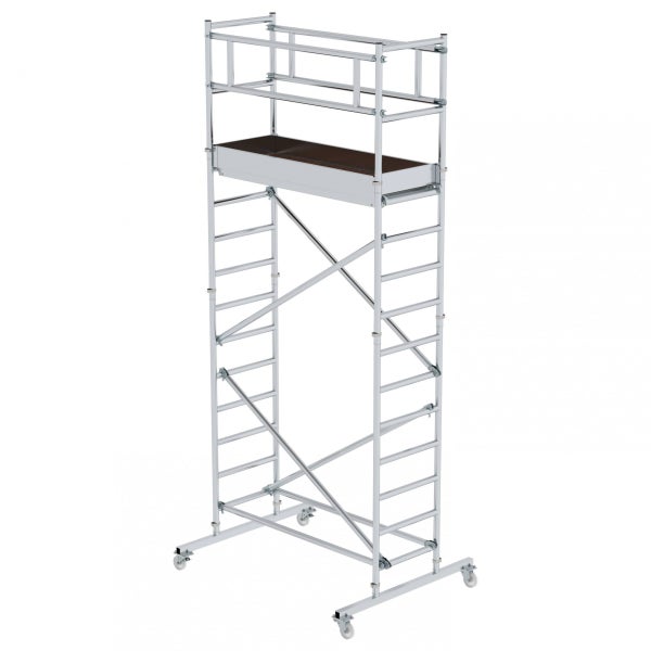 Rollgerüst aus Metall mit Plattform