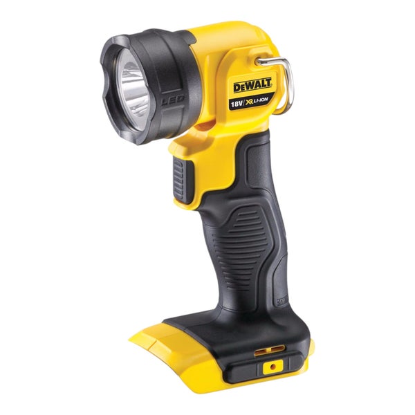 DeWalt Akku-LED-Arbeitsleuchte mit schwenkbarem Kopf, ergonomischem Griff und Gürtelhaken, 18 Volt