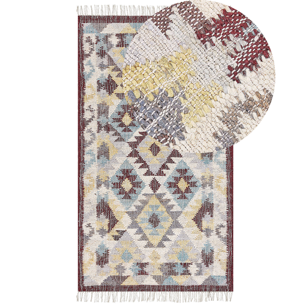 Teppich FENER Bunt 80 x 150 cm Jute