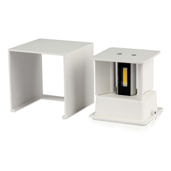 V-TAC VT-759-12-W-N - Quadratische LED-Wandleuchten - Bridgelux - IP65 - Weiß - 11W - 1360 Lumen -